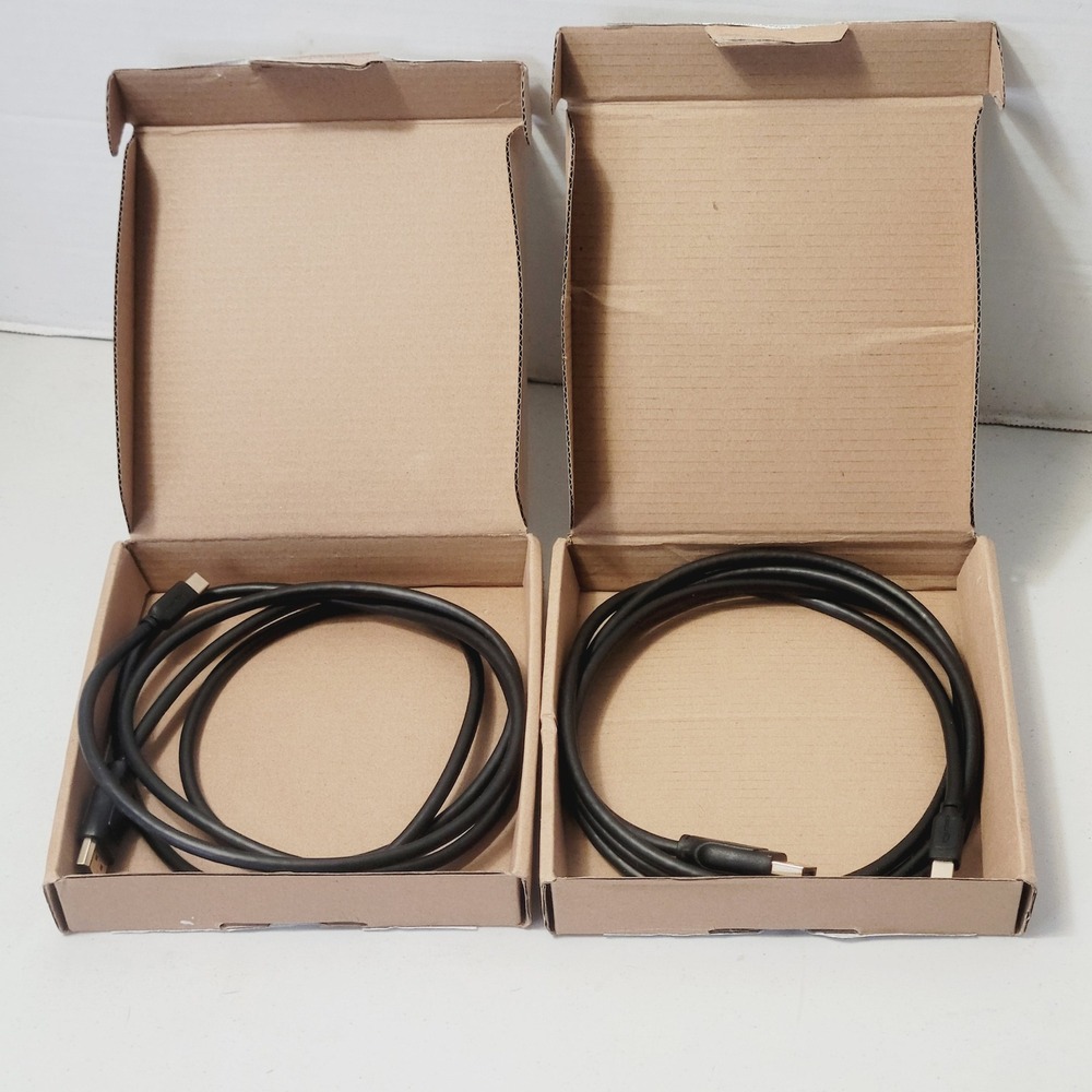Lot of 2 Amazon Basics Mini DisplayPort to DisplayPort Cable 6ft Black